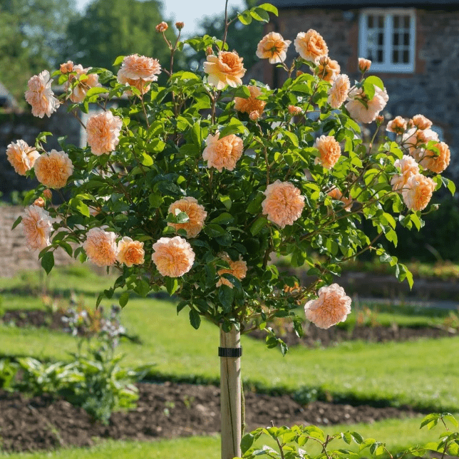 Роза штамбовая почвопокровная Свани