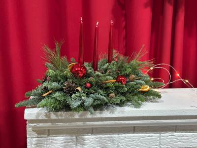 Композиция на стол М красная - Dolinasad.by